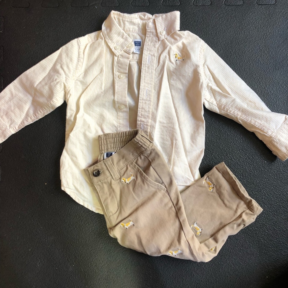 Janie and Jack button down and pants